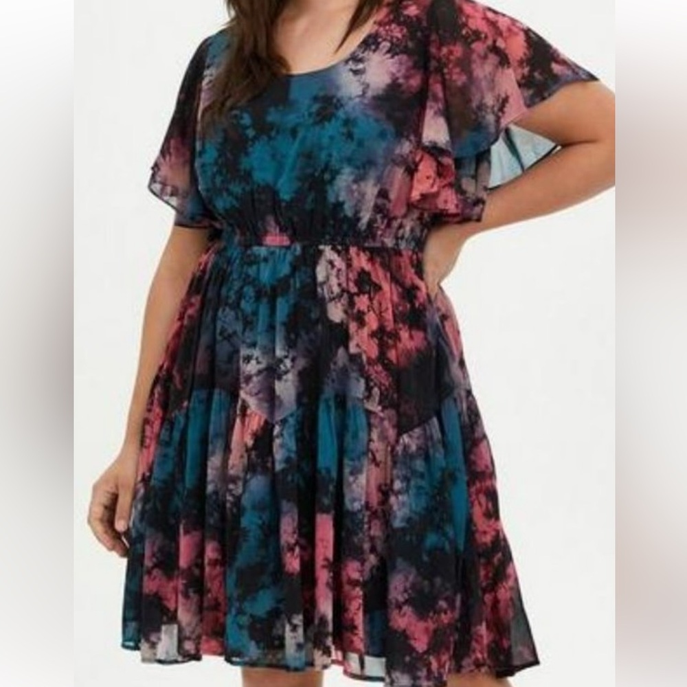 Torrid Multicolor Tie-Dye Dress